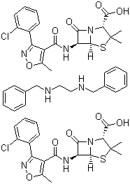 Cloxacillin benzathine molecular structure (CAS 23736-58-5)