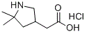 结构式 CAS# 2375259-86-0, (5,5-二甲基-3-吡咯烷基)乙酸盐酸盐