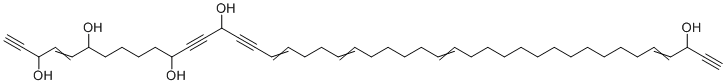 Tetratetraconta-4,17,21,27,40-pentaen-1,12,15,43-tetrayne-3,6,11,14,42-pentol molecular structure (CAS 2376271-49-5)