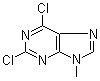 structure of CAS# 2382-10-7, 2,6-Dichloro-9-methylpurine;9-Methyl-2,6-dichloropurine; 2,6-Dichloro-9-methyl-9H-purine