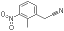 structure of CAS# 23876-14-4, 2-Methyl-3-nitrophenylacetonitrile;(2-Methyl-3-nitrophenyl)acetonitrile