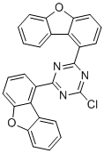 2-氯-4,6-二(二苯并呋喃-1-基)-1,3,5-三嗪分子结构 (CAS 2392930-05-9)