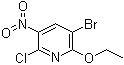 3-溴-6-氯-2-乙氧基-5-硝基吡啶分子结构 (CAS 239791-63-0)