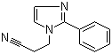 structure of CAS# 23996-12-5, 3-(2-Phenyl-1H-imidazol-1-yl)propanenitrile;1-Cyanoethyl-2-phenylimidazole