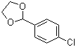 structure of CAS# 2403-54-5, 2-(4-Chlorophenyl)-1,3-dioxolane