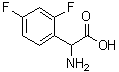 结构式 CAS# 240409-02-3, alpha-氨基-2,4-二氟苯乙酸