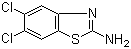 structure of CAS# 24072-75-1, 5,6-Dichloro-2-benzothiazolamine ;2-Amino-5,6-dichlorobenzothiazole