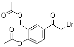 结构式 CAS# 24085-07-2, 2-乙酰氧基-5-(2-溴乙酰基)苄基乙酸酯