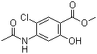 structure of CAS# 24190-77-0, Methyl 4-acetylamino-5-chloro-2-hydroxybenzoate;Methyl 4-acetamido-5-chlorosalicylate; Methyl 2-hydroxy-4-acetamido-5-chlorobenzoate
