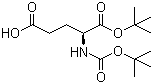 structure of CAS# 24277-39-2, Boc-L-glutamic acid 1-tert-butyl ester;Boc-Glu-OtBu