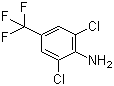 structure of CAS# 24279-39-8, 4-Amino-3,5-dichlorobenzotrifluoride;2,6-Dichloro-4-(trifluoromethyl)aniline