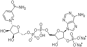 Triphosphopyridine nucleotide disodium salt molecular structure (CAS 24292-60-2)