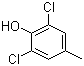 结构式 CAS# 2432-12-4, 2,6-二氯对甲酚; 2,6-二氯-4-甲基苯酚; 2,6-二氯对甲基苯酚