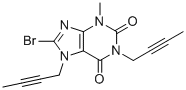 8-Bromo-1,7-di(but-2-yn-1-yl)-3-methyl-3,7-dihydro-1H-purine-2,6-dione molecular structure (CAS 2436762-89-7)