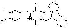 N-[(9H-Fluoren-9-ylmethoxy)carbonyl]-3-iodo-D-tyrosine molecular structure (CAS 244028-70-4)