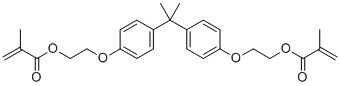 双酚A双(2-羟基乙基醚)二甲基丙烯酸酯分子结构 (CAS 24448-20-2)