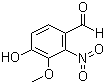 4-羟基-3-甲氧基-2-硝基苯甲醛分子结构 (CAS 2450-26-2)