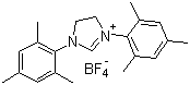 structure of CAS# 245679-18-9, 1,3-Bis(2,4,6-trimethylphenyl)-4,5-dihydroimidazolium tetrafluoroborate