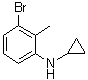structure of CAS# 245765-58-6, 3-Bromo-N-cyclopropyl-2-methylbenzenamine