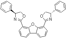 structure of CAS# 246040-77-7, (4S,4'S)-2,2'-(4,6-Dibenzofurandiyl)bis[4,5-dihydro-4-phenyloxazole]