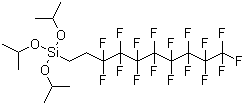 (3,3,4,4,5,5,6,6,7,7,8,8,9,9,10,10,10-Heptadecafluorodecyl)tris(1-methylethoxy)silane molecular structure (CAS 246234-80-0)