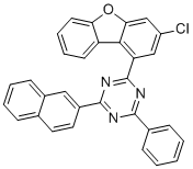 2-(3-Chloro-1-dibenzofuranyl)-4-(2-naphthalenyl)-6-phenyl-1,3,5-triazine molecular structure (CAS 2476828-99-4)