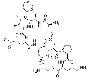 2-L-Phenylalanine-8-L-ornithine-oxytocin molecular structure (CAS 2480-41-3)