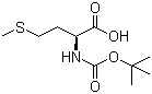 structure of CAS# 2488-15-5, Boc-L-Methionine;N-(tert-Butoxycarbonyl)-L-methionine; Boc-D-Met-OH