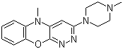 structure of CAS# 24886-52-0, Pipofezine;Azaxazin; 5-Methyl-3-(4-methyl-1-piperazinyl)-5H-pyridazino[3,4-b][1,4]benzoxazine