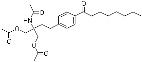 N-[1,1-双[(乙酰氧基)甲基]-3-[4-(1-氧代辛基)苯基]丙基]乙酰胺分子结构 (CAS 249289-07-4)