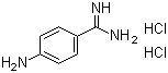 结构式 CAS# 2498-50-2, 4-氨基苯甲脒二盐酸盐; 对氨基苯脒盐酸盐