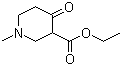 1-Methyl-4-oxopiperidin-3-carboxylic acid ethyl ester molecular structure (CAS 25012-72-0)