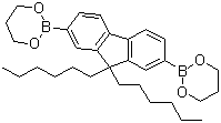 结构式 CAS# 250597-29-6, 9,9-二己基芴-2,7-二硼酸二(1,3-丙二醇)酯