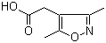 结构式 CAS# 2510-27-2, (3,5-二甲基异恶唑-4-基)乙酸