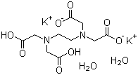 Ethylenediaminetetraacetic acid dipotassium salt dihydrate molecular structure (CAS 25102-12-9)