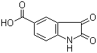 structure of CAS# 25128-32-9, 2,3-Dioxoindoline-5-carboxylic acid;2,3-Dioxo-2,3-dihydro-1H-indole-5-carboxylic acid; Isatin-5-carboxylic acid