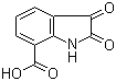结构式 CAS# 25128-35-2, 2,3-二氧代-7-吲哚啉羧酸; 2,3-吲哚醌-7-羧酸