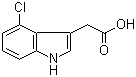 structure of CAS# 2519-61-1, 4-Chloroindole-3-acetic acid;(4-Chloro-1H-indol-3-yl)acetic acid