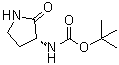 结构式 CAS# 251938-49-5, N-[(3R)-2-氧代-3-吡咯烷基]氨基甲酸叔丁酯