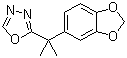 2-[1-(1,3-Benzodioxol-5-yl)-1-methylethyl]-1,3,4-oxadiazole molecular structure (CAS 251958-52-8)