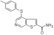 4-[(4-Methylphenyl)thio]thieno[2,3-c]pyridine-2-carboxamide molecular structure (CAS 251992-66-2)