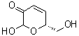 (6R)-2-Hydroxy-6-(hydroxymethyl)-2H-pyran-3(6H)-one molecular structure (CAS 252006-38-5)