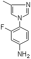 3-氟-4-(4-甲基-1H-咪唑-1-基)苯胺分子结构 (CAS 252340-70-8)