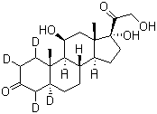 5alpha-Pregnan-11beta,17alpha,21-triol-3,20-dione-1,2,4,5-D4 molecular structure (CAS 252976-11-7)
