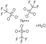 Trifluoromethanesulfonic acid ytterbium salt hydrate molecular structure (CAS 252976-51-5)