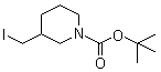 结构式 CAS# 253177-03-6, 3-碘甲基哌啶-1-甲酸叔丁酯