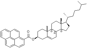 (3beta)-胆甾-5-烯-3-醇 3-(1-芘羧酸酯)分子结构 (CAS 253186-38-8)
