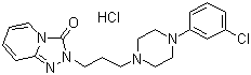 Trazodone hydrochloride molecular structure (CAS 25332-39-2)