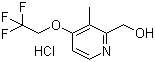 2-Hydroxymethyl-3-methyl-4-(2,2,2-trifluoroethoxy)pyridine hydrochloride molecular structure (CAS 253345-80-1)