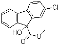 structure of CAS# 2536-31-4, Chlorflurenol-methyl;Methyl 2-chloro-9-hydroxyfluorene-9-carboxylate